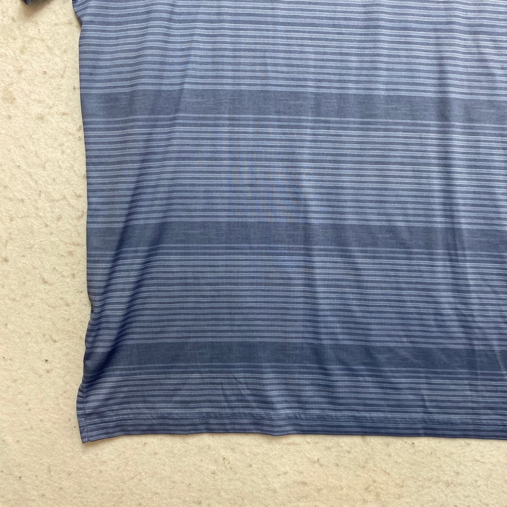Jack Nicklaus Polo Shirt Mens XXL Blue Short Sleeve Striped Performance Golf - Picture 4 of 9